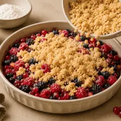 Crumble aux fruits rouges