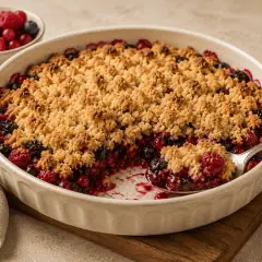 Crumble aux fruits rouges