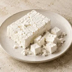 Fromage grec de type feta en bloc et en cubes