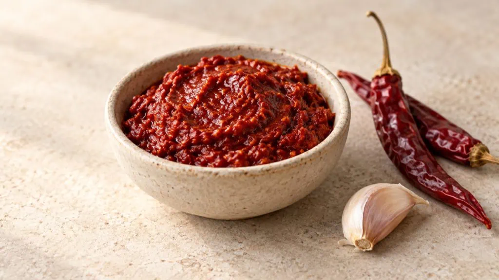 Harissa tunisienne rouge en coupelle