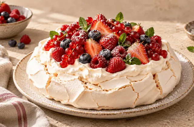Pavlova aux fruits rouges