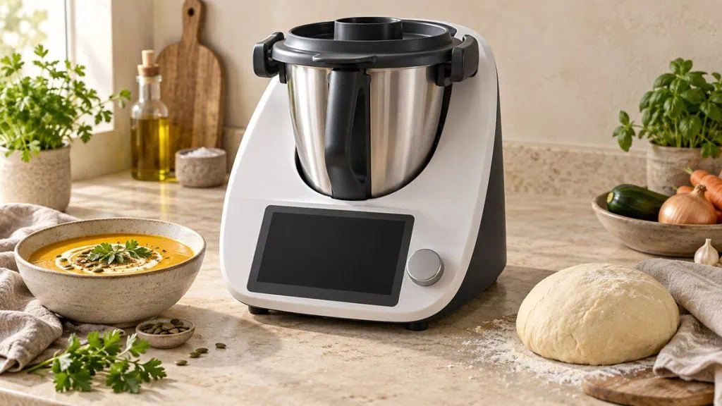 Robot cuiseur multifonction avec une soupe et une pâte fraîche