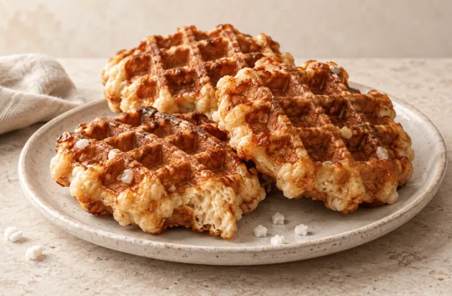 Gaufres de Liège traditionnelles au sucre perlé caramélisé