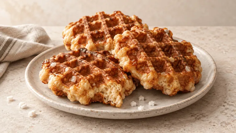 Gaufres de Liège traditionnelles au sucre perlé caramélisé