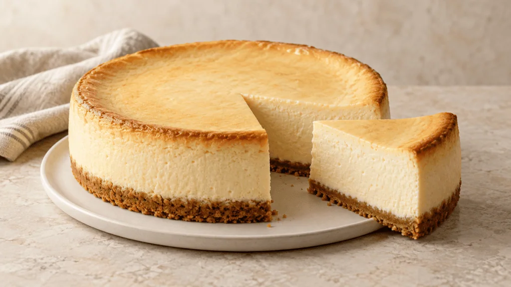 New York cheesecake classique avec croûte biscuitée