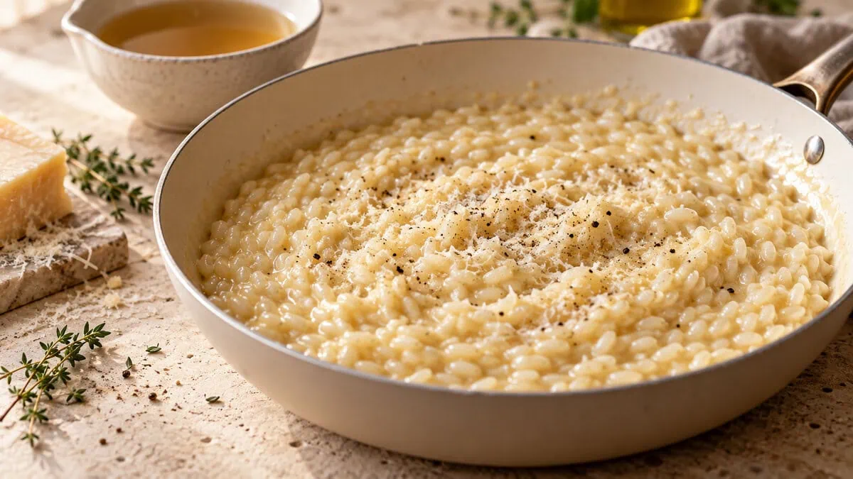 Risotto souple et crémeux à la texture all’onda