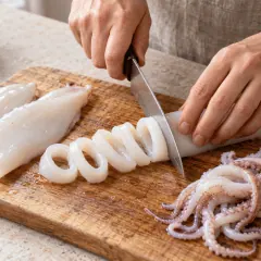 Calamars sautés à l’ail et au persil