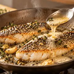 Black-bass à la poêle
