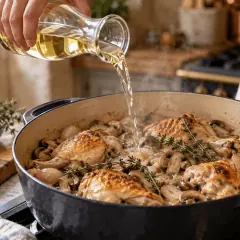 Coq au riesling alsacien