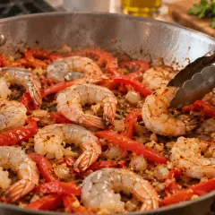 Crevettes curry coco