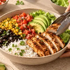 Burrito bowl au poulet