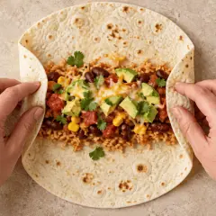 Burrito végétarien aux haricots rouges
