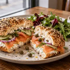 Bagel saumon et fromage frais
