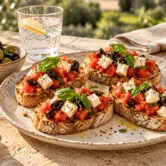 Bruschetta tomate-mozzarella
