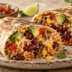 Burrito végétarien aux haricots rouges