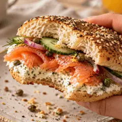Bagel saumon et fromage frais