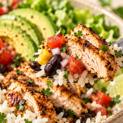 Burrito bowl au poulet