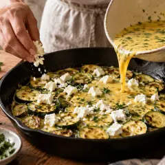 Frittata courgette-feta