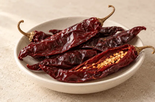 Piments guajillo séchés rouge brique