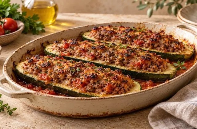 Courgettes farcies, vue principale