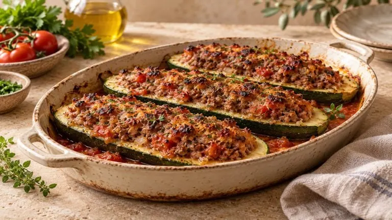 Courgettes farcies, vue principale