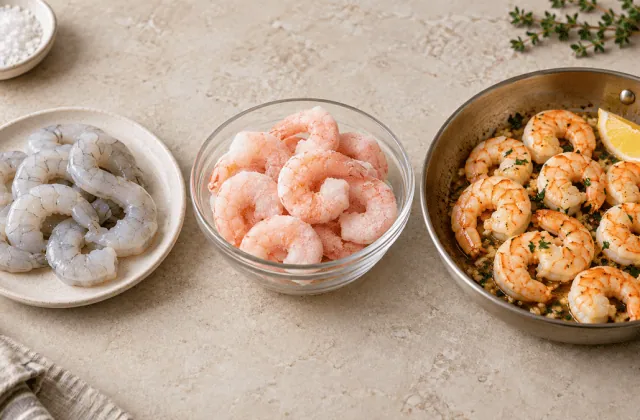 Cuisson des crevettes : crues, cuites ou surgelées