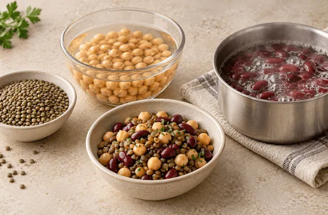 Cuisson des légumineuses : trempage et temps des lentilles, pois chiches et haricots