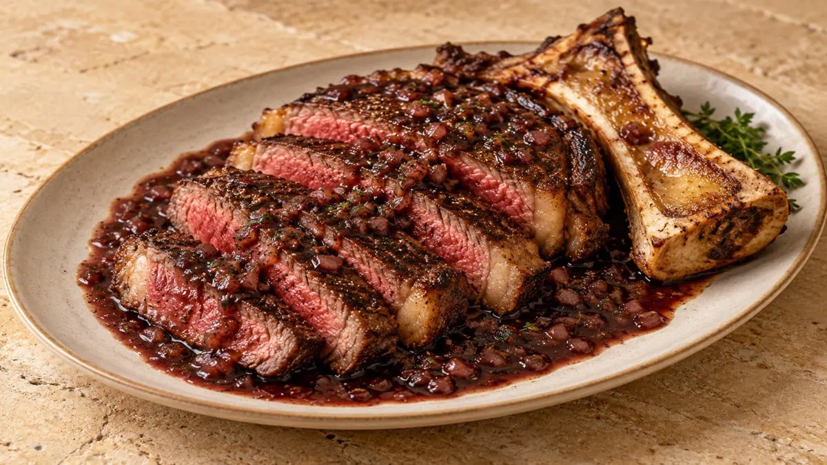 Entrecôte à la bordelaise, vue principale