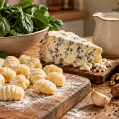 Gnocchis gorgonzola-épinards