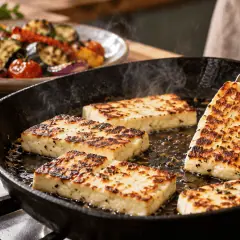 Halloumi grillé aux légumes