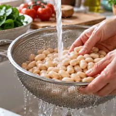 Haricots blancs à la tomate et aux épinards