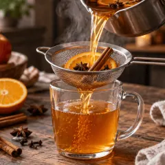 Jus de pomme chaud épicé