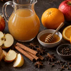 Jus de pomme chaud épicé