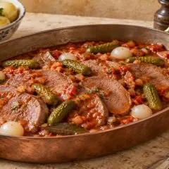 Langue de bœuf sauce piquante