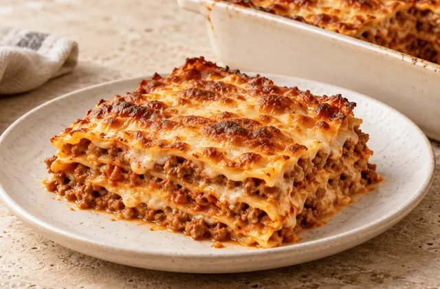 Lasagnes à la bolognaise traditionnelles au ragù et béchamel
