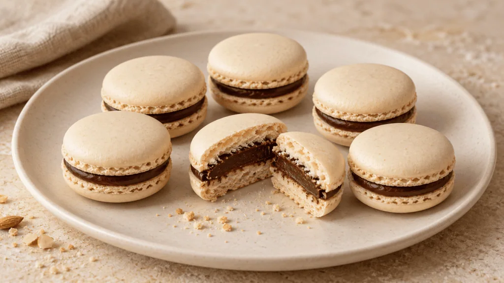 Macarons parisiens aux coques amande et ganache au chocolat noir