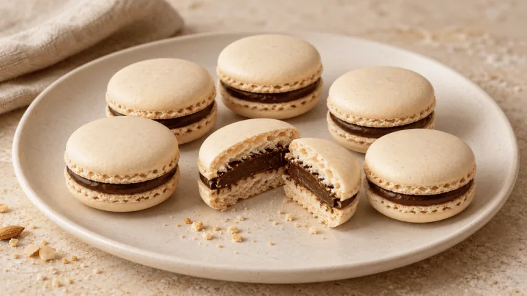 Macarons parisiens aux coques amande et ganache au chocolat noir