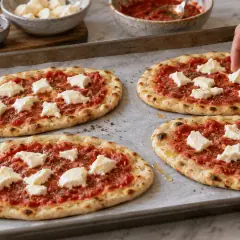 Naan pizza margherita