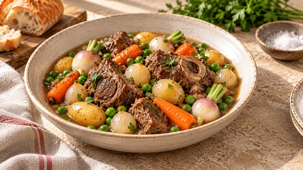 Navarin d’agneau printanier aux légumes nouveaux