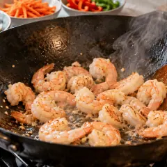 Nouilles sautées aux crevettes