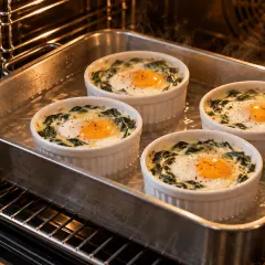 Œufs cocotte aux épinards