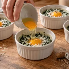 Œufs cocotte aux épinards