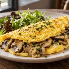Omelette aux champignons