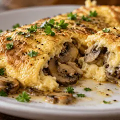 Omelette aux champignons
