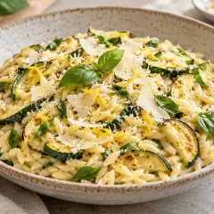 Orzo crémeux courgette-parmesan