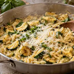 Orzo crémeux courgette-parmesan