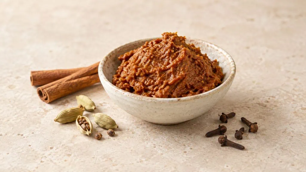 Pâte de curry massaman avec cannelle, cardamome et girofle