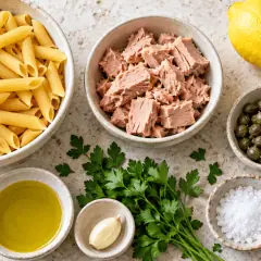 Pâtes au thon et au citron