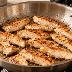 Pâtes au pesto et poulet