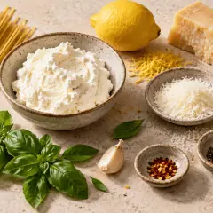 Pâtes à la ricotta et au citron